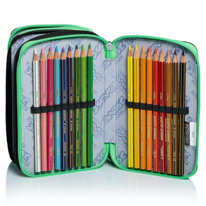 Store Seven 3 Compartments Pencil Case - Alpha Beat