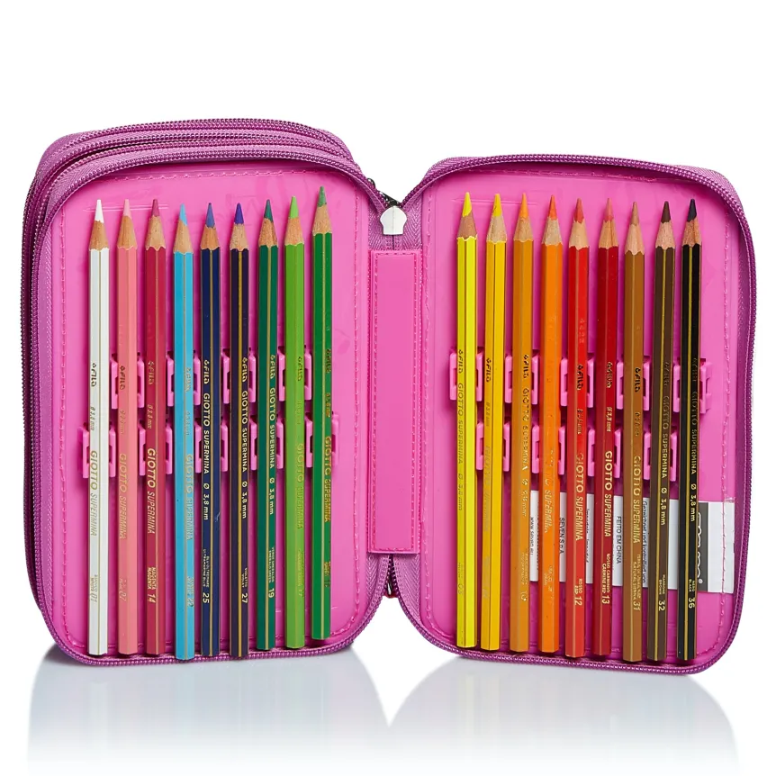 Clearance Seven 3 Zip Pencil Case- Pen Pad -Love Songs