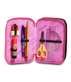 Best Seven ® 3 Zip Pencil Case - Camoulove Girl