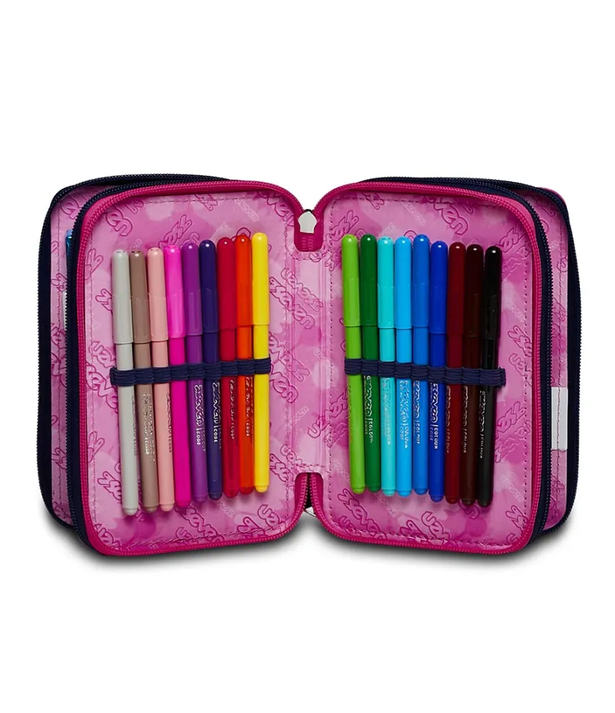 Best Sale Seven ® 3 Zip Pencil Case - Cloudy Shapes