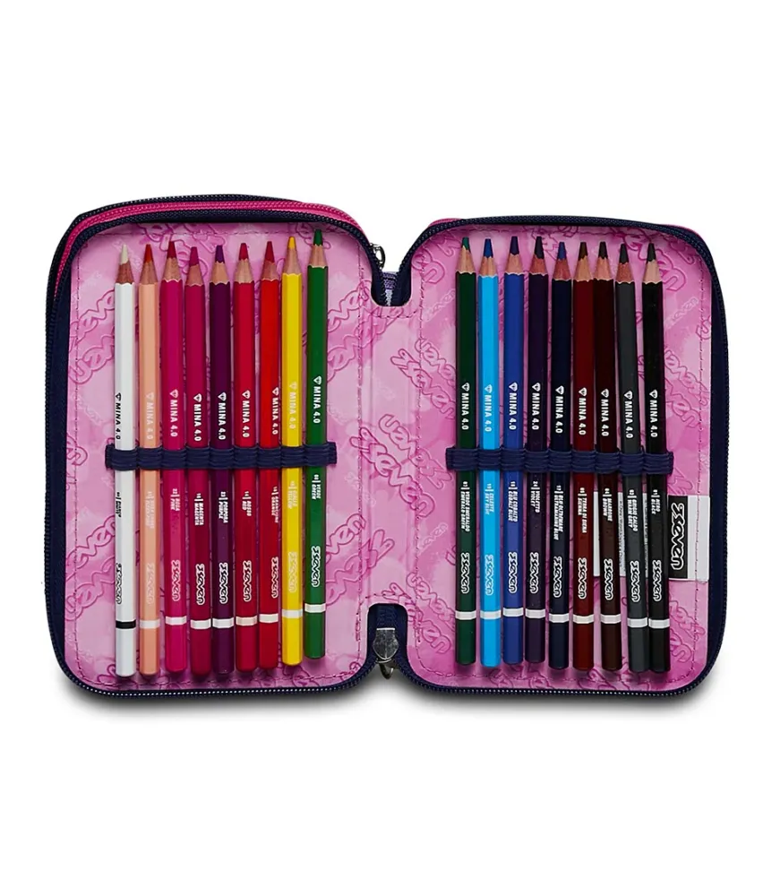 Best Sale Seven ® 3 Zip Pencil Case - Cloudy Shapes