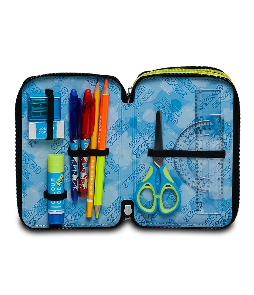 Hot Seven ® 3 Zip Pencil Case - Dye On