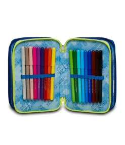 Hot Seven ® 3 Zip Pencil Case - Fluo Belts