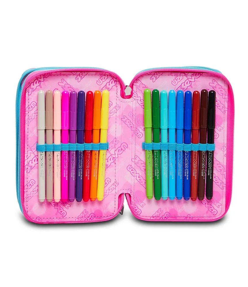 Sale Seven ® 3 Zip Pencil Case - Liquid Paint