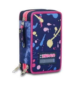 Shop Seven ® 3 Zip Pencil Case - Love Your Soul
