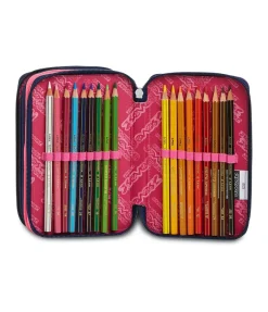 Shop Seven ® 3 Zip Pencil Case - Love Your Soul