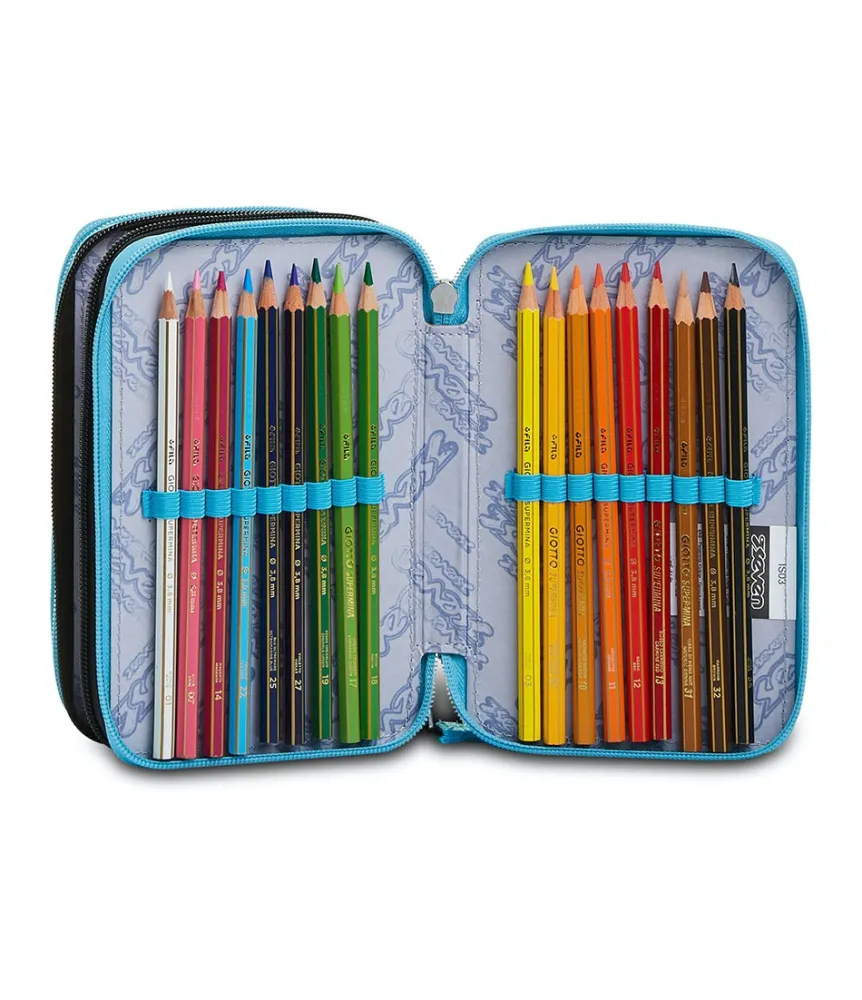 Hot Seven ® 3 Zip Pencil Case - Personal Art