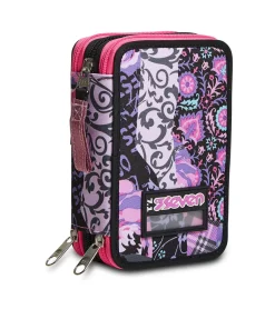 Discount Seven ® 3 Zip Pencil Case - Rosegrove Girl