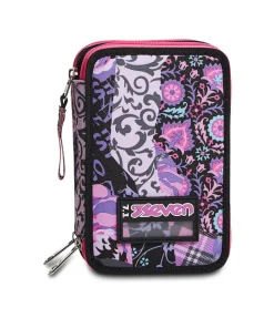 Discount Seven ® 3 Zip Pencil Case - Rosegrove Girl