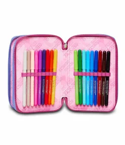 Discount Seven ® 3 Zip Pencil Case - Shading Heart