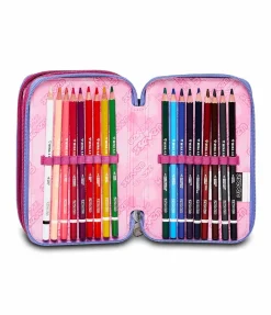 Discount Seven ® 3 Zip Pencil Case - Shading Heart