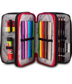 Online Seven ® 3 Zip Pencil Case - Scratchy Boy