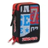 Outlet Seven ® 3 Zip Pencil Case Pen Pad - Take The Field