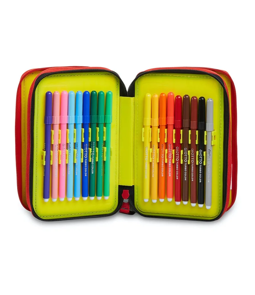 Outlet Seven ® 3 Zip Pencil Case Pen Pad - Take The Field