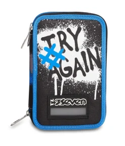 Clearance Seven ® 3 Zip Pencil Case- Yourself Boy