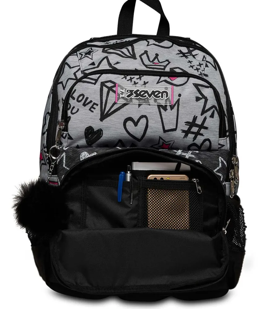Cheap Seven ® Advanced Backpack Pockets - Zipper Glamy