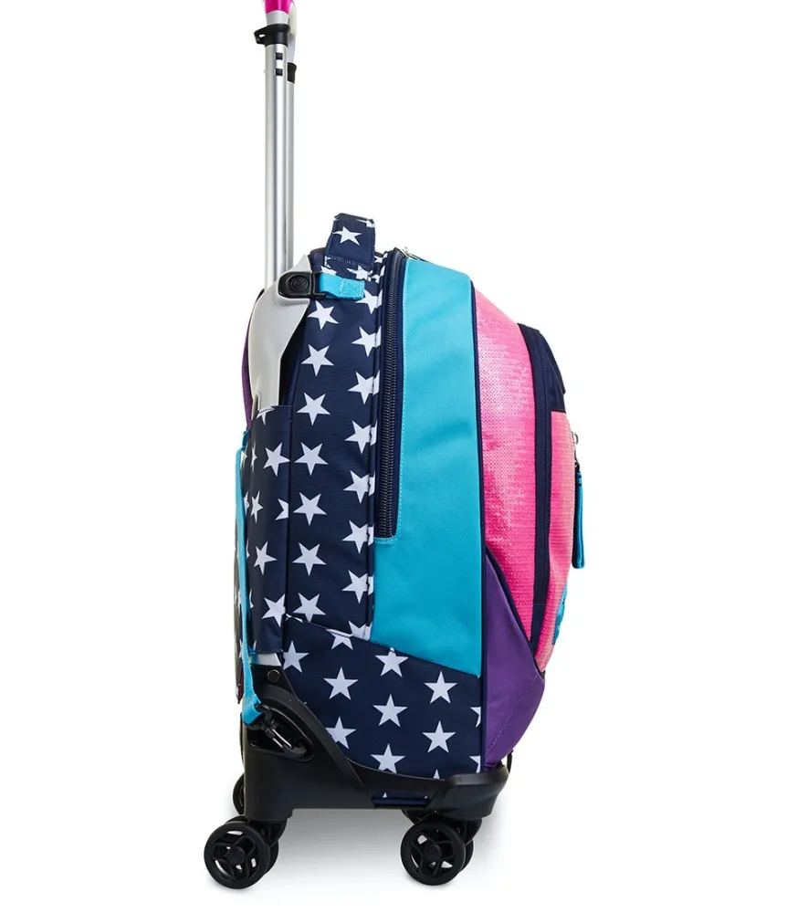 Best Seven ® Jack Trolley 4 Wheels - Pinking Blue