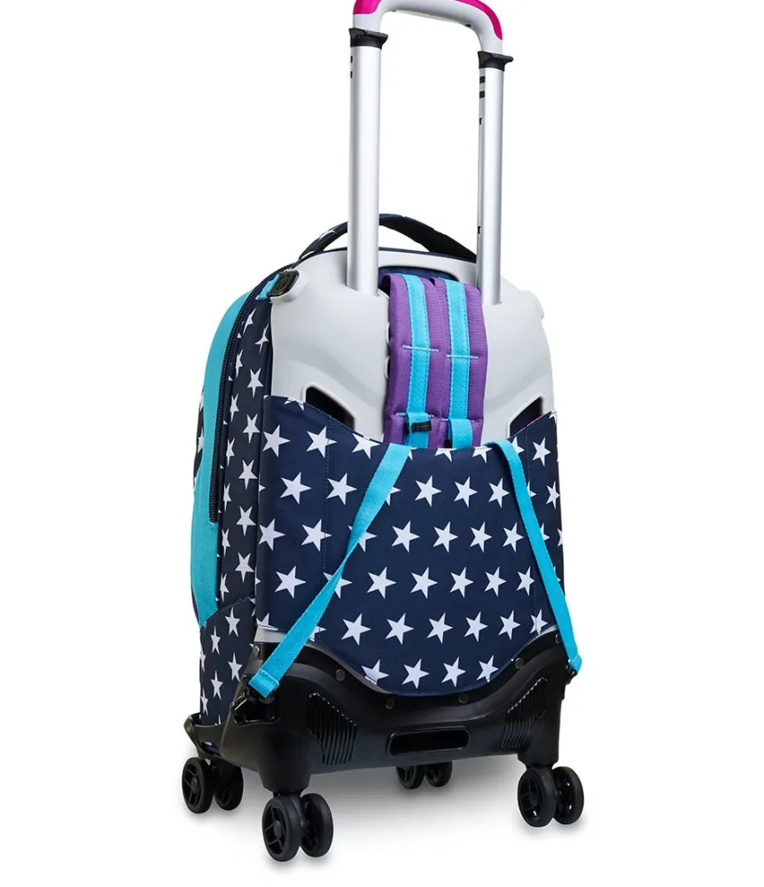 Best Seven ® Jack Trolley 4 Wheels - Pinking Blue