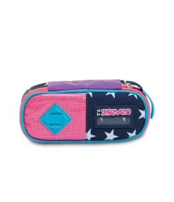 Discount Seven ® Round Plus Pencil Bag - Pinking Blue