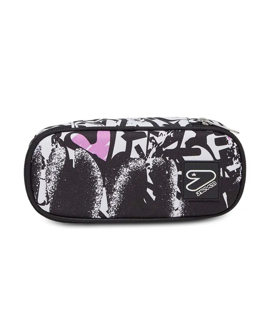 Store Seven ® Round Plus Pencil Bag - The Double Flashing Color