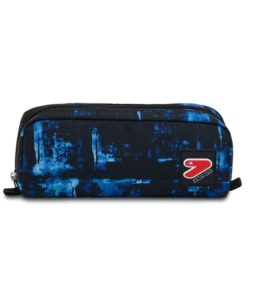 Clearance Seven ® The Double Pencil Bag - Check Tye And Dye