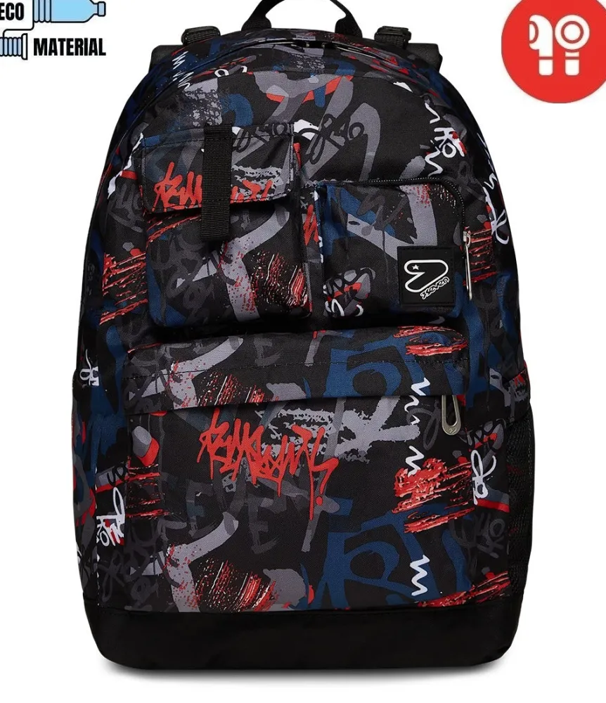 Clearance Seven ® The Double Reversible Pockets Backpack With Wireless Earphones