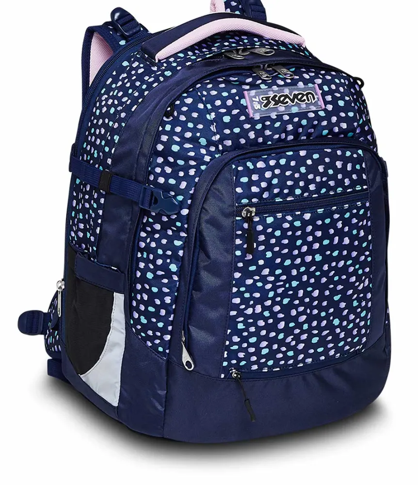 Store Seven ® Updown Twice School Backpack - Charming Patch